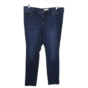 SLNK CUrvy Dark Indigo Straight Leg Denim Jeans Womens Size 18